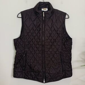 Talbots | Brown Full Zip 3 Pocket Quilted Puffer Vest Jacket Medium